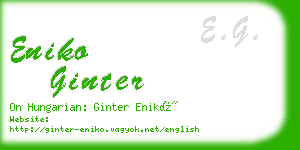 eniko ginter business card